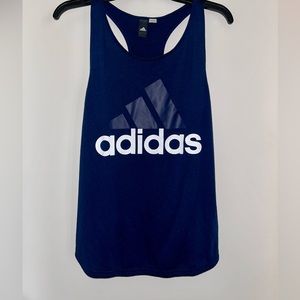 Navy & White Adidas Tank Top